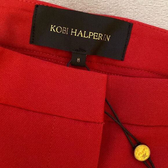 KOBI HALPERIN Alessandra Flat Front Ankle Length Dress Pant Sz 8 - Picture 2 of 11